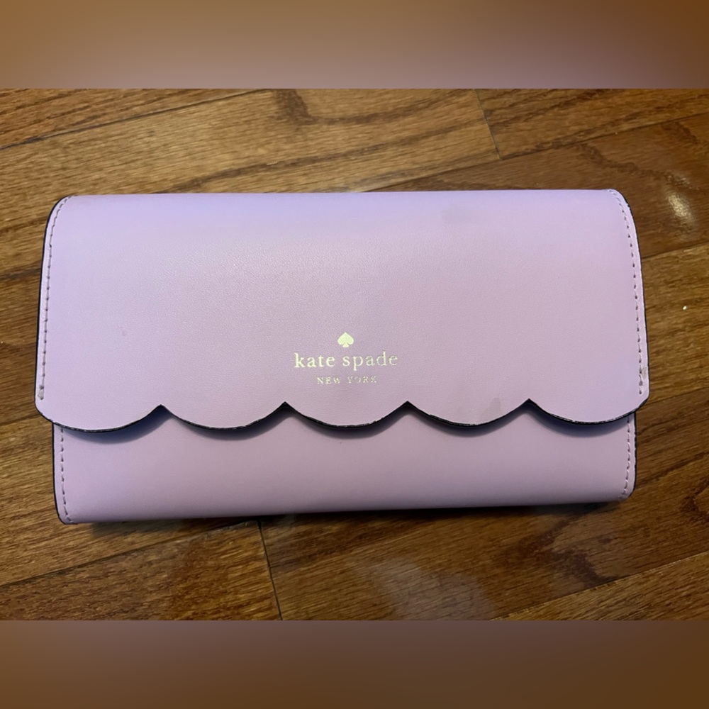 Kate Spade Purple Scalloped Clutch